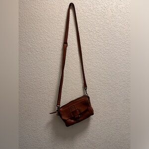 Nice Harbour 2nd Leather LUNA Crossbody Belt Bag, Purse - Cognac color